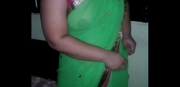  Shonali enjoying in green saree